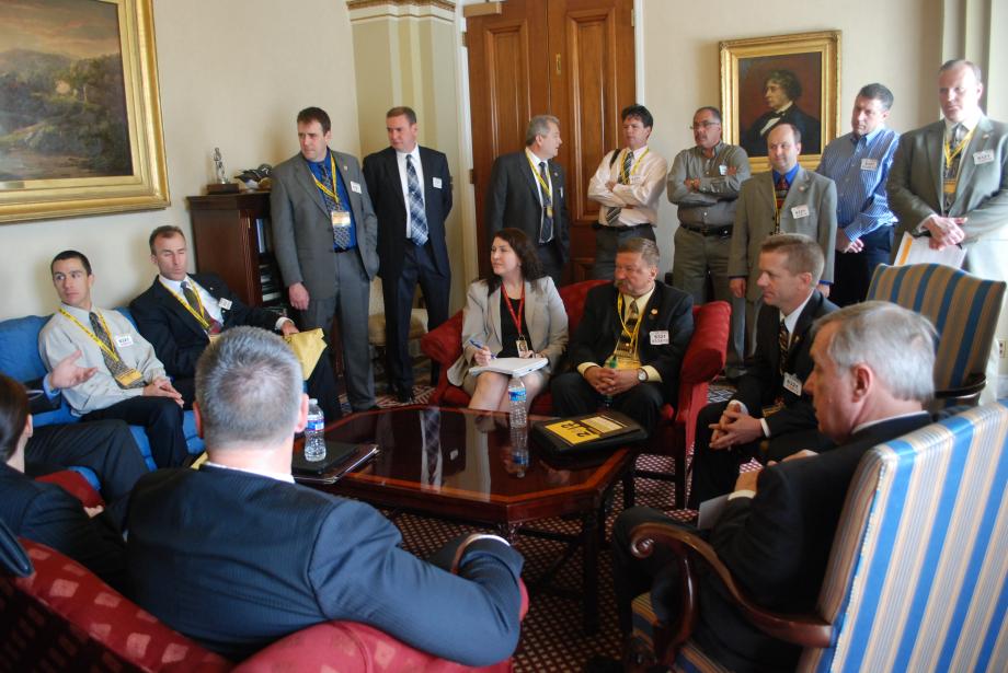 Durbin met with Illinois firefighters to discuss their legislative priorities for the upcoming year.